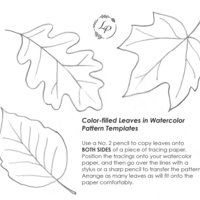 "Color-Filled Leaves" Basic Watercolor