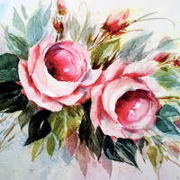 "Laura's Rose" in Watercolor