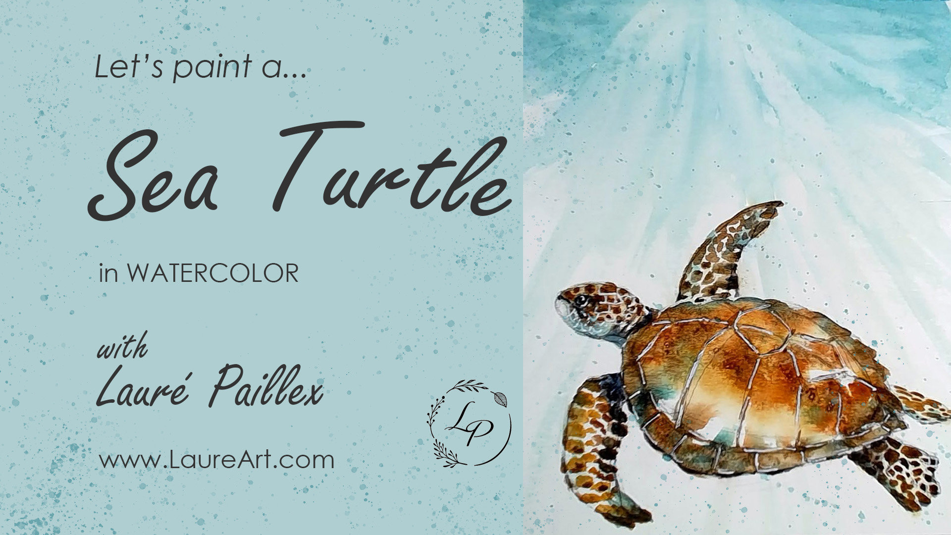 "Sea Turtle" in Watercolor