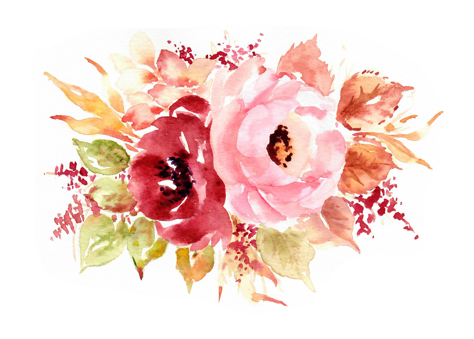 "Wine & Roses" in Watercolor
